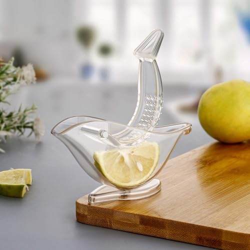 INDUSTRY SERVE Bird Shape Lemon Squeezer Manual Citrus Juicer | Hand Press Lime & Lemon Extractor with Seed Filter | Transparent Kitchen Juice Tool for Home & Bar - Image 3