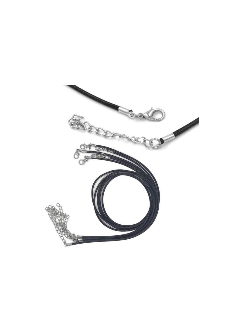 GGOOT 30 PCS Black Necklace Cord with Lobster Clasp Waxed Necklace String Cord Pendant Bulk Necklace Cords Chain for Bracelet Jewelry Making - Image 3