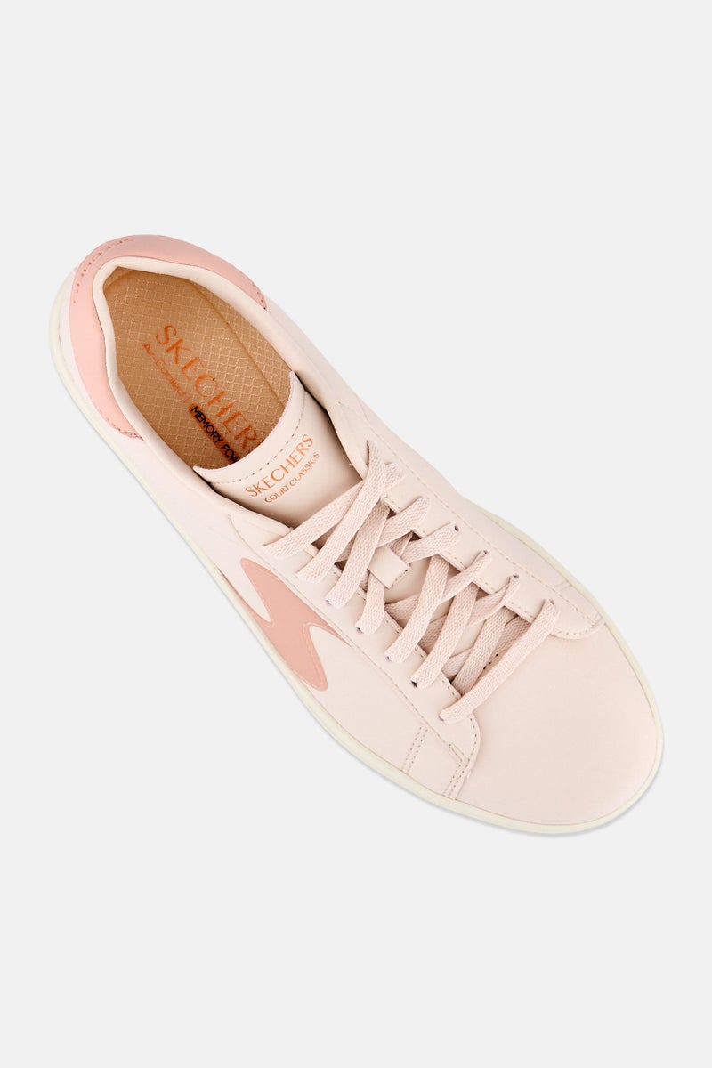 SKECHERS Women Eden Lx Top Grade Lace Up Outdoor Shoes, Light Pink - Image 3