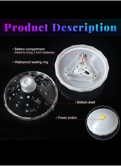 SYOSI Swimming Pool Light Floating Pool Lights with 7 Modes Ornament Bathtub Pond Décor Underwater Waterproof Lighting Flashing Fountain Accessories Disco Pool Party Decorations, Hot Tub Bath Toys  - Image 3