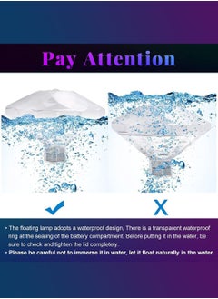 SYOSI Swimming Pool Light Floating Pool Lights with 7 Modes Ornament Bathtub Pond Décor Underwater Waterproof Lighting Flashing Fountain Accessories Disco Pool Party Decorations, Hot Tub Bath Toys  - Image 5