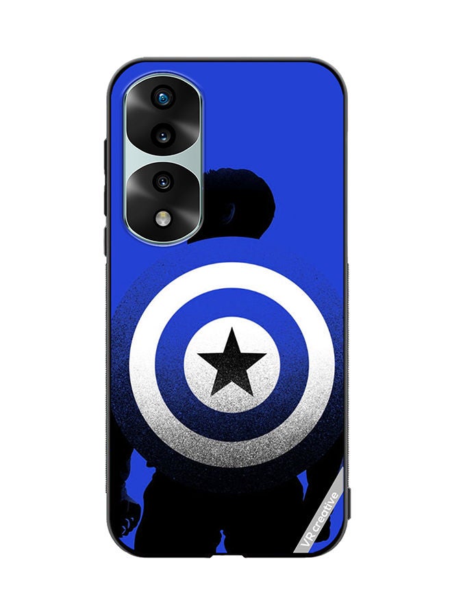 VR CREATIVE Protective Case Cover For Honor 70 Pro plus Captain America Blue Design Multicolour - Image 1