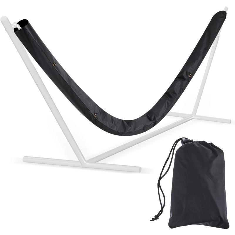 Ribbonlic Extra Long Waterproof Hammock Sleeve Protector 16 ft Lightweight and Compact Camping Hammock Storage and Cover Black Cover Only - Image 2
