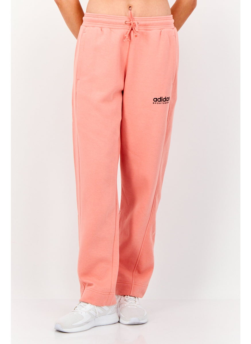Adidas Women Sportswear Fit Drawstring Outdoor Sweatpants, Coral  - Image 1