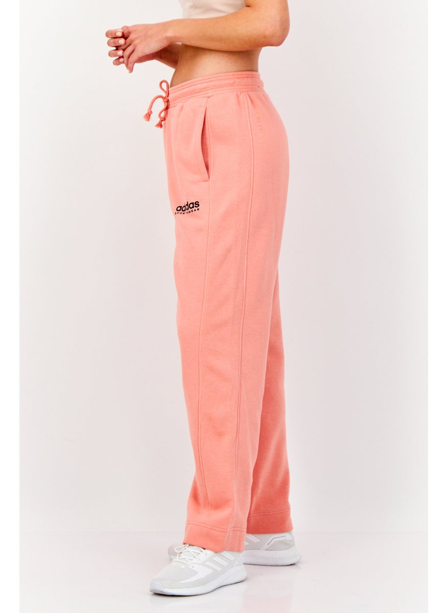 Adidas Women Sportswear Fit Drawstring Outdoor Sweatpants, Coral  - Image 2