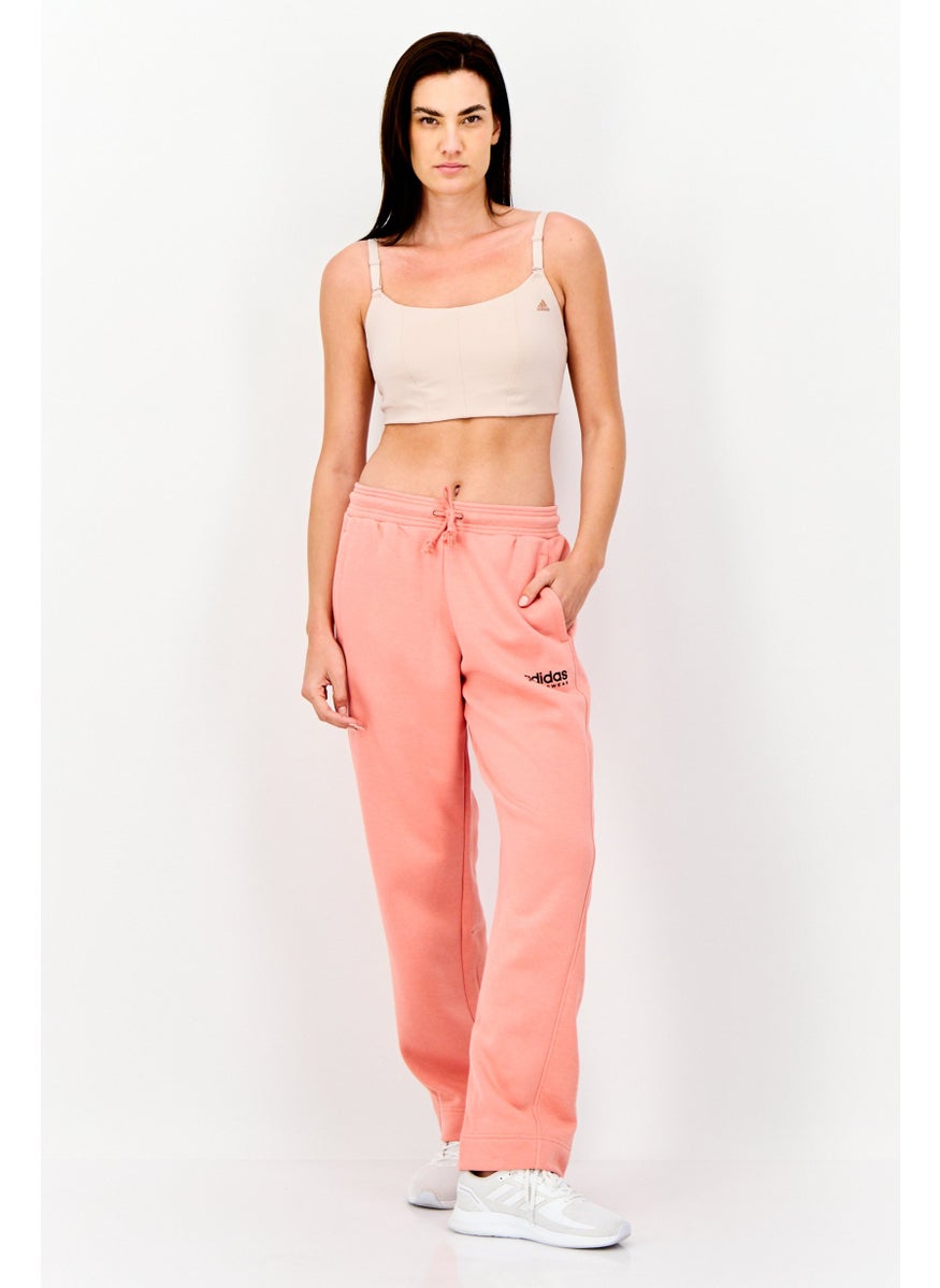 Adidas Women Sportswear Fit Drawstring Outdoor Sweatpants, Coral  - Image 4