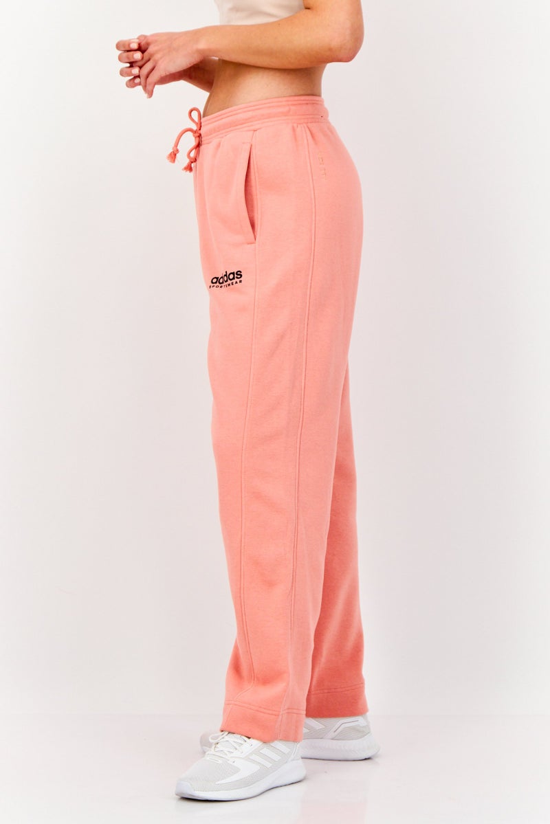 Adidas Women Sportswear Fit Drawstring Outdoor Sweatpants, Coral - Image 2