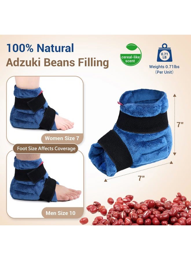 Comfytemp Microwavable Ankle Heating Pad, Feet Warmers for Plantar Fasciitis, Moist Heat Slippers for Achilles Tendinitis, Sprained Ankles, Swelling, Heel Spur, Hot Compress, Get Well Gift - Hand Wash - Image 4