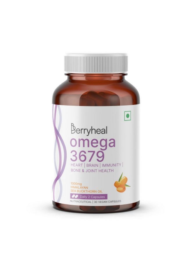 Berryheal - Omega 3679 | Sea Buckthorn Oil Capsules | 30 Capsules - 500Mg Each | Starter Pack - 15-Day Supply | Whole-Body Wellness | Helps To Boosts Immunity, Supports Heart, Joint & Skin Health - Image 1