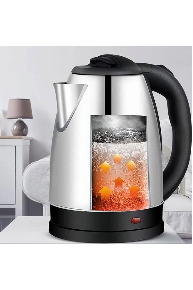 PRIMO PLUS Electric Kettle 1500 Watts 2 litres with Auto-Shut Off Stainless Steel Inner Body with Cool-Touch Handle and lid Swivel-BasePR501 - Image 2