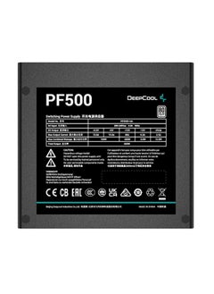 DEEPCOOL PF500 500 Watts Power Supply Unit, 120mm Fan Size, Active PFC + Double Tube Forward, Hypro Bearing, 80 Plus Standard, 100-500ms Good Signal | R-PF500D-HA0B-UK  - Image 3