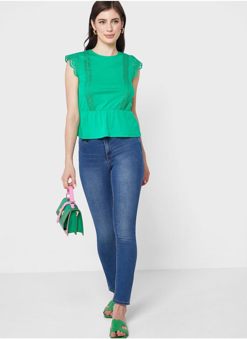 VERO MODA - Lace Detail Top - Image 1