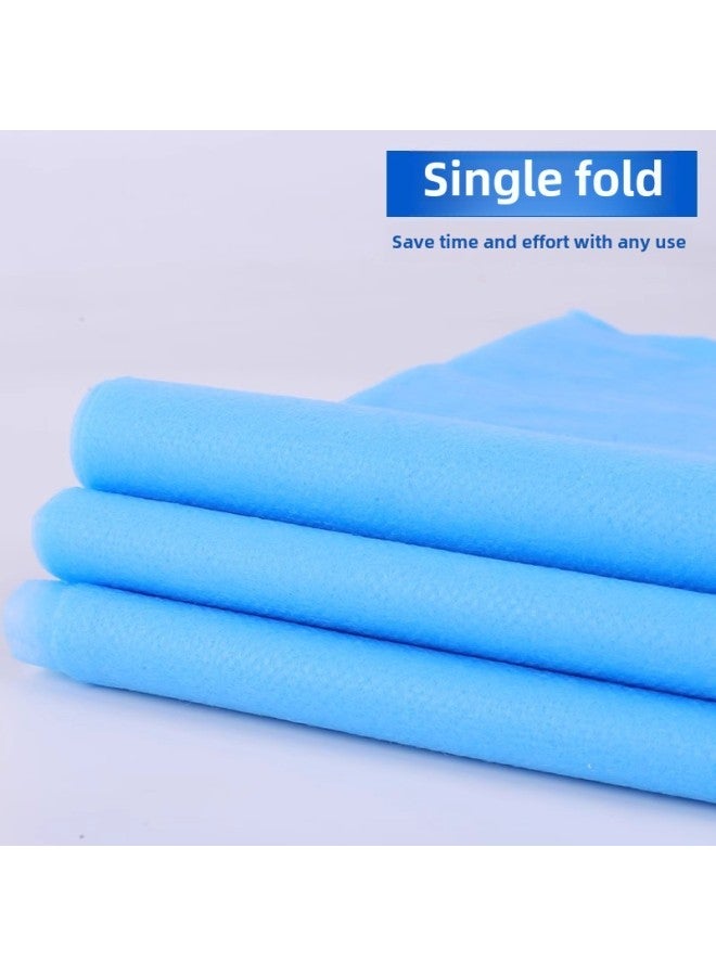 Disposable Bed Sheet For Beauty Salon Non-woven Fabric With Hole Waterproof And Oil-proof Massage Cuisine Mattress Towels Thickened Mattress Sheet-Color:Waterproof bed sheets 1.2m * 1.8m blue (10 pieces)  - Image 1