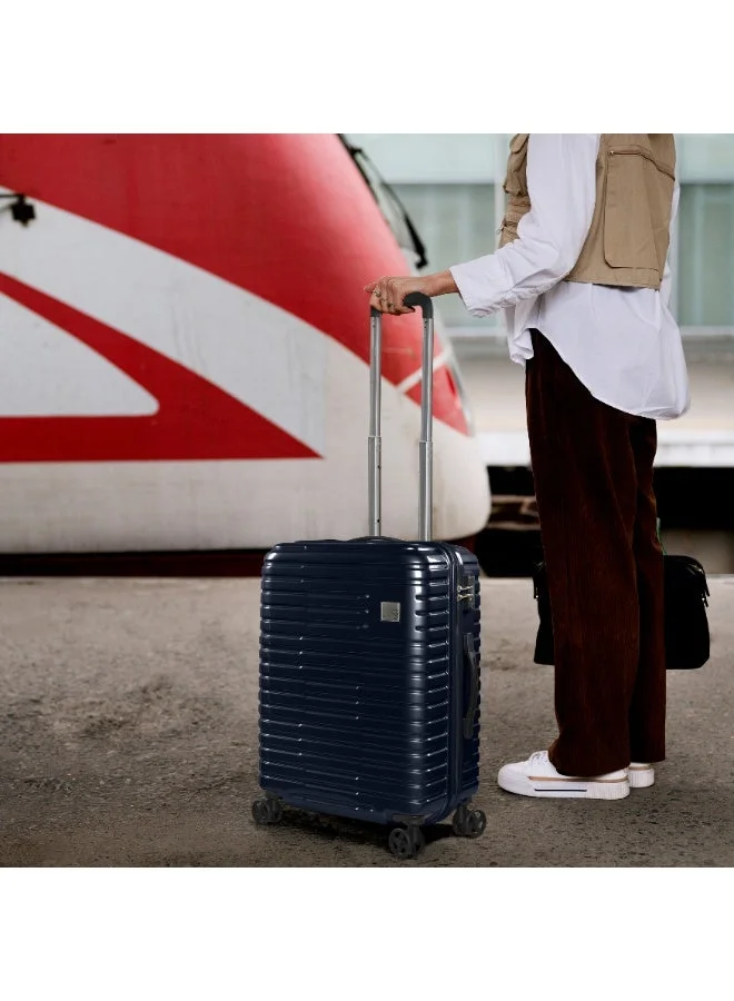 eminent Wheeled Unisex Hard Shell Luggage Trolley Makrolon Lightweight 4 Quiet Double spinner Wheel Suitcase with TSA lock KH53M DAzure Blue