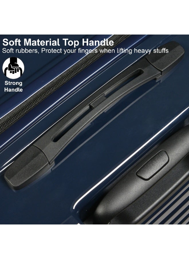 إيمينينت حقيبة سفر بعجلات للجنسين بهيكل صلب من ماكرولون خفيفة الوزن بعجلات مزدوجة صامتة  مع قفل   أزرق سماوي - Image 4