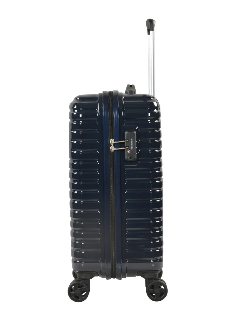 Eminent D.Azure Blue Wheeled Unisex Hard Shell Luggage Trolley Makrolon Lightweight 4 Quiet Double spinner Wheel Suitcase with TSA lock KH53M DAzure Blue  | Best Price UAE