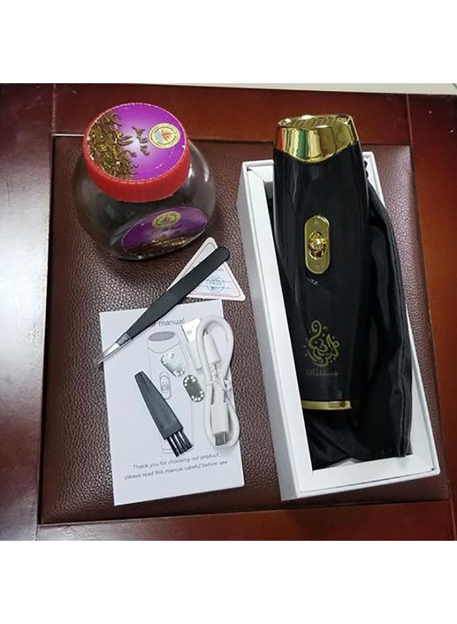Crony Handheld Upright USB Bakhoor B11 Black/Gold - Image 2