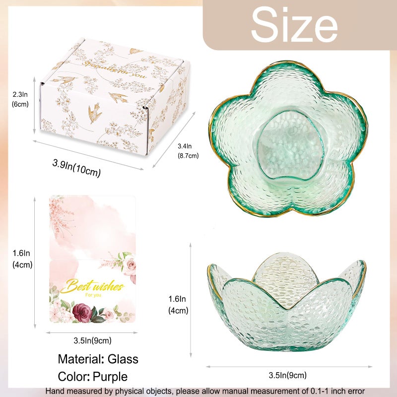 Binoster Friendship Gifts For Women Jewelry Dish Glass Ring Dish Jewelry Tray Cute Vanity Organizer Room Decor Jewellery Tray Trinket Dish Cute Bedroom Decor Christmas House Warming Gifts for women - Image 5