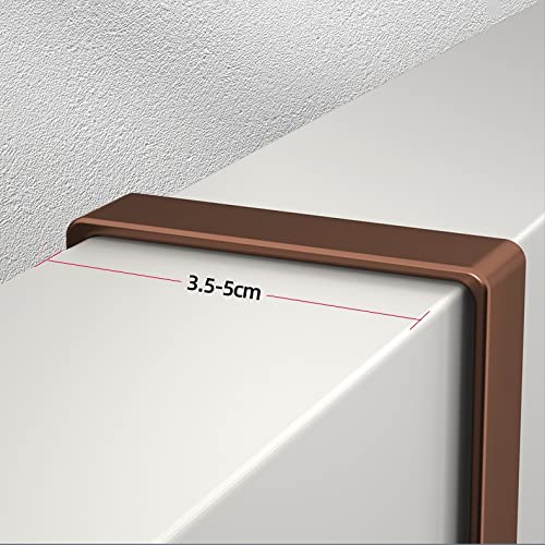 wolpin Over The Door Hook Hanger Wall Organiser Removable Hook Rack for Hanging Towel | Clothes Hanger | Multipurpose Hook Rail Nail-Free (7 Hooks, Brown) - Image 4