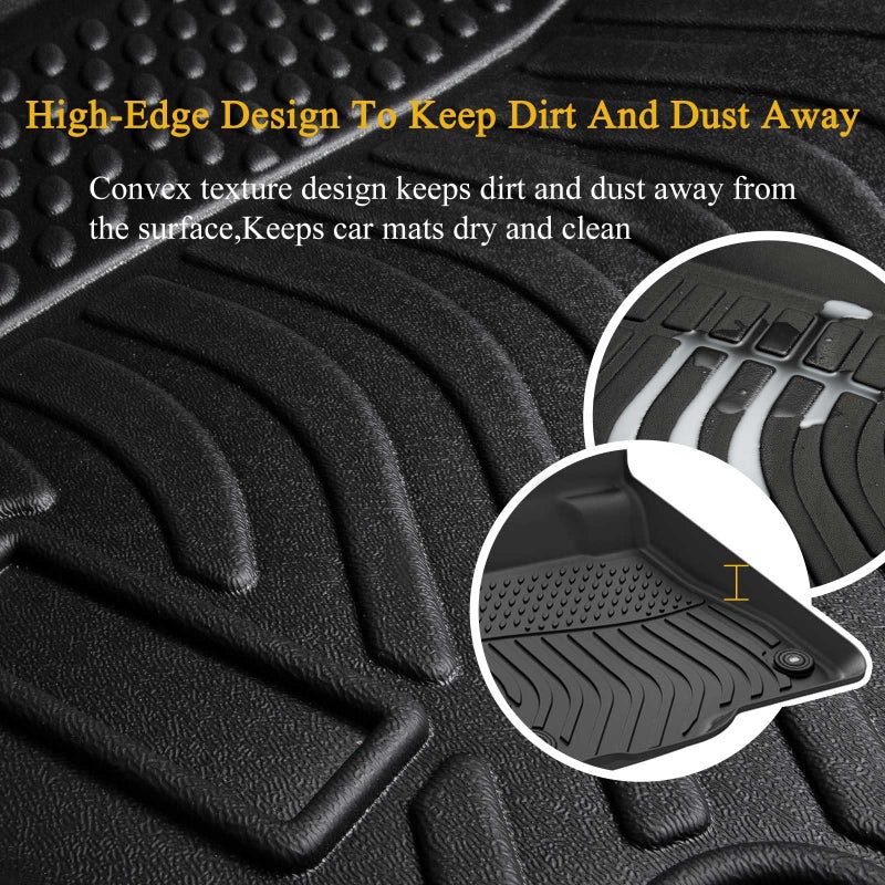 Jenofa-Floor Mats for Toyota Camry 2007-2011 (Fit for CE & LE & SE & XLE) Gas Only All Weather Floor Liner Cargo Mat Full Set Waterproof Durable Car Mat Custom for Camry Automotive Accessories - Image 4