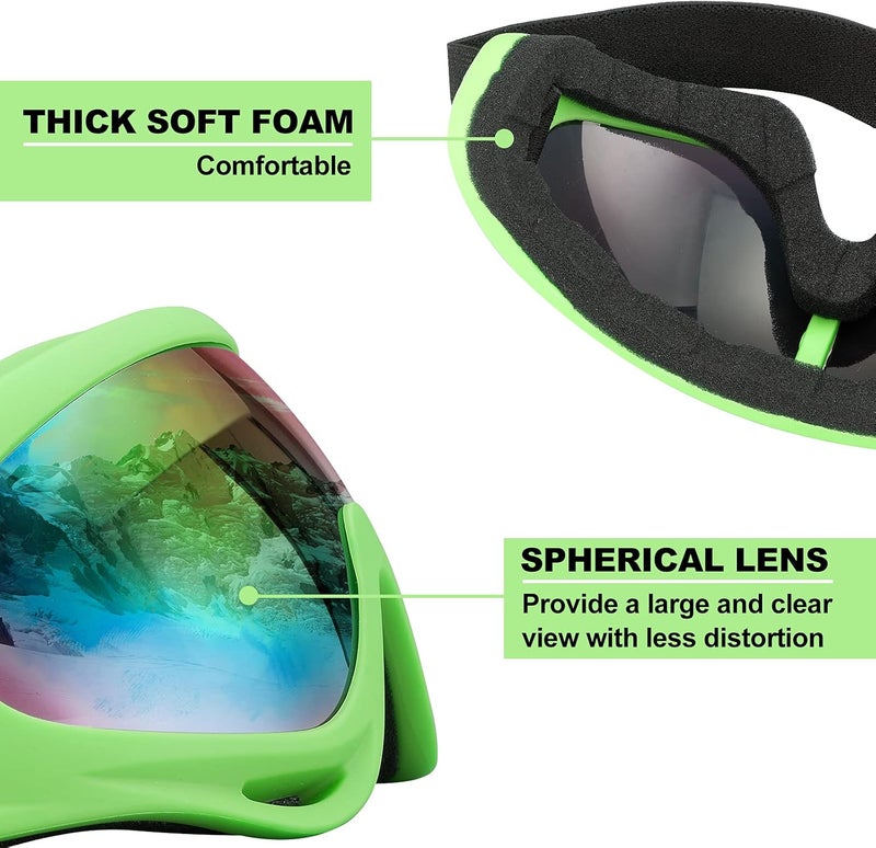 SixYard Ski Goggles, Motorcycle Goggles, 3 Pack Snowboard Snow Goggles for Men Women Adult Youth - Image 3