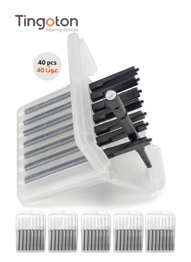 Tingoton - 40-PCS 1mm Phonak Cerustop Hearing Aid Ear Wax Guard Filters Cleaning Tool Accessories Hearing Aid Wax Guard Filtersn for Phonak, Widex, and Resound Hearing aid Filters - Image 1