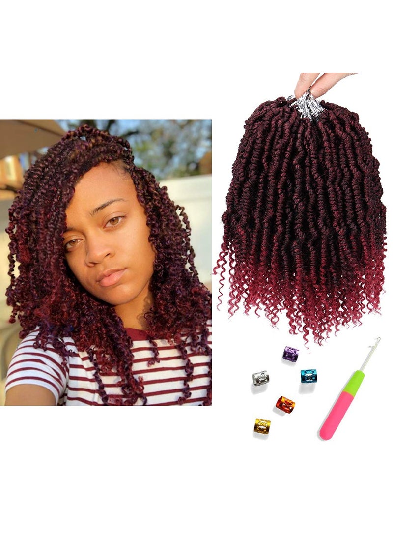 Dorsanee - Bomb Twist Crochet Hair 10 Inch 6 Packs Mini Passion Twist Crochet Hair for Black Women Pre-looped Spring Twist Crochet Braids Nubian Twist Synthetic Hair Extension (Tbug#) - Image 1