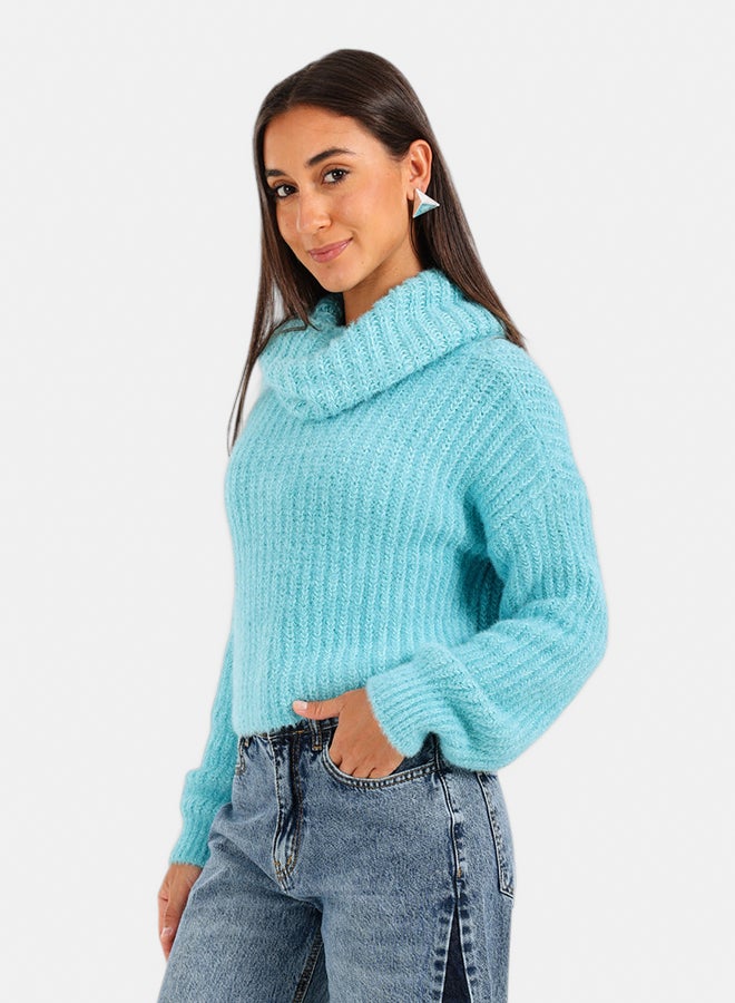 Carina Cropped Cowl Neck Pullover - Image 3