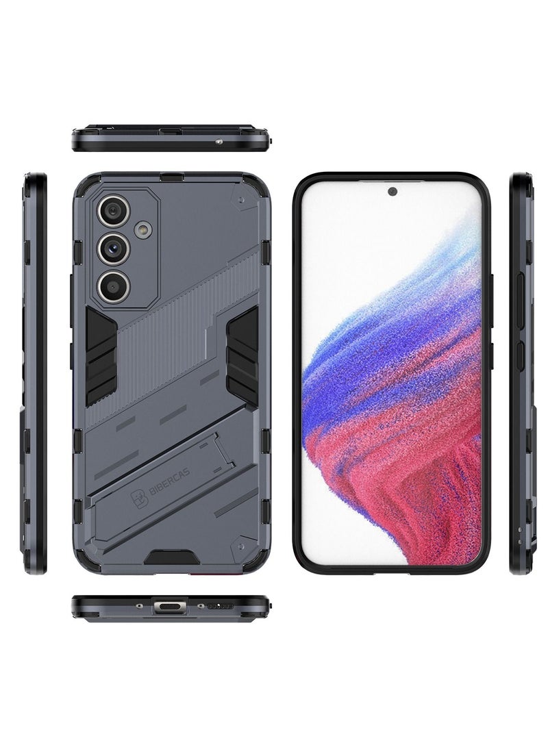 BIBERCAS Samsung Galaxy A54 Mobile Case Cover with Hybrid Heavy Duty Protection Shockproof Back Cover with Anti-Fingerprint Anti-Scratch Protector with Defender Kickstand Free Hand Watching TV - Image 2