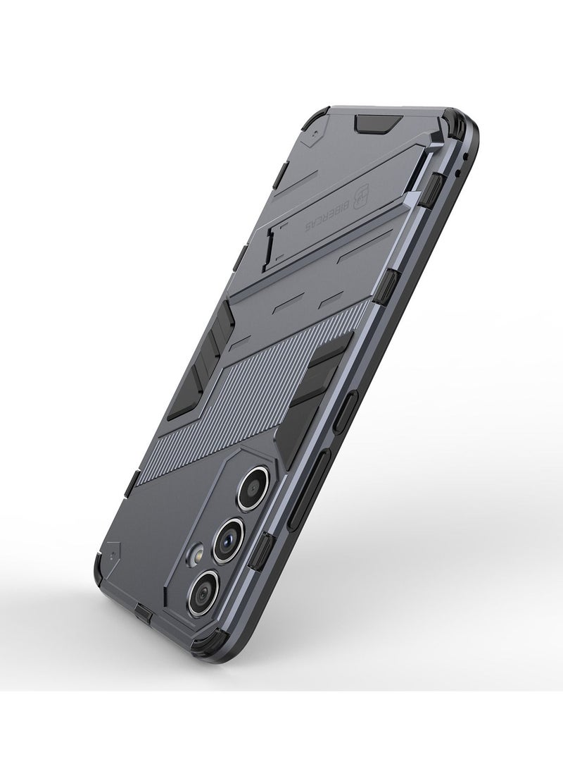 BIBERCAS Samsung Galaxy A54 Mobile Case Cover with Hybrid Heavy Duty Protection Shockproof Back Cover with Anti-Fingerprint Anti-Scratch Protector with Defender Kickstand Free Hand Watching TV - Image 4