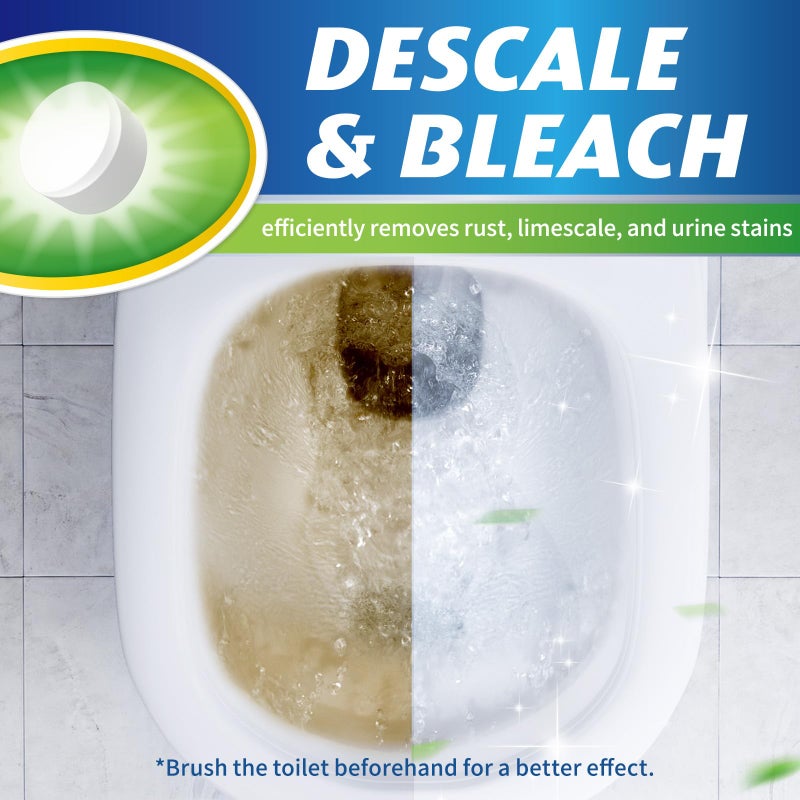 Ksend Toilet Bowl Cleaner Tablets - 20 PCS Automatic Bleach Toilet Cleaner Tablets, Slow-Releasing Deodorizing & Descaling, Powerful Bathroom Tank Cleaner - Image 2