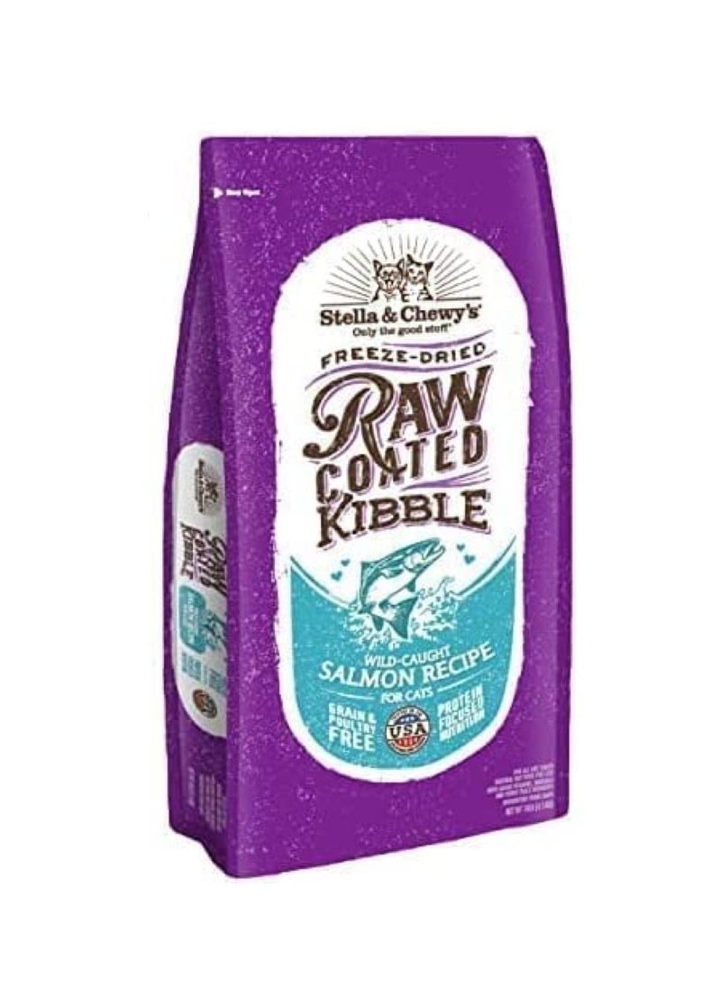 Stella & Chewys Baked Kibble Cat Dry Food – Raw Coated Wild-Caught Salmon Recipe – 10 lb 