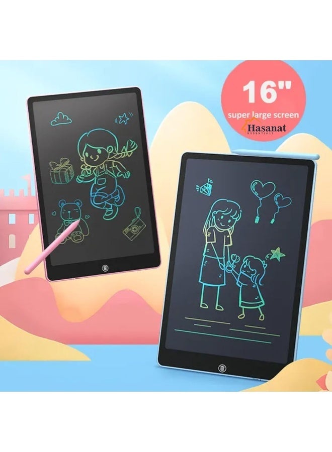 HASANAT ESSENTIALS تابلت الكتابة LCD بحجم 16 بوصة من حسنات إيسينشالز - Image 3
