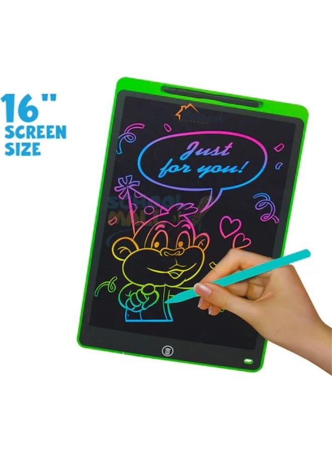 HASANAT ESSENTIALS تابلت الكتابة LCD بحجم 16 بوصة من حسنات إيسينشالز - Image 4