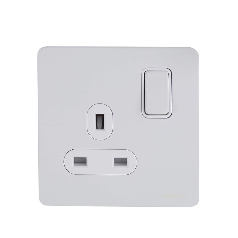 Schneider Electric Ultimate Screwless Flat Plate Socket - Image 1