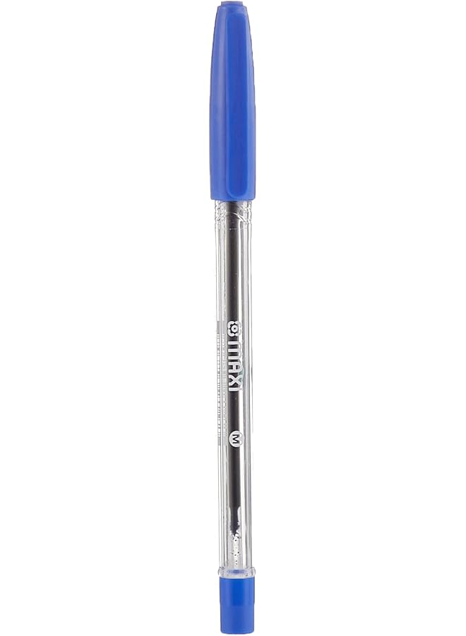 Maxi Ball Pen Medum Tip Jar Of 25Pc Blue - Image 1