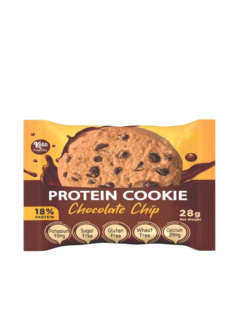 Laperva Protein Cookies Keto-Friendly Gluten-Free Low-Carb High Protein-28gm  (18% Whey Protein Isolate) with Chocolate Chip No Added Sugar Natural Ingredients 120 Cal per serving