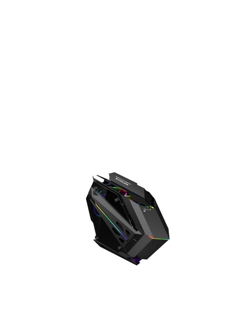 WJCOOLMAN حالة الألعاب Soul Battleship Signature DN 7 Fans ARGB - أسود - Image 1