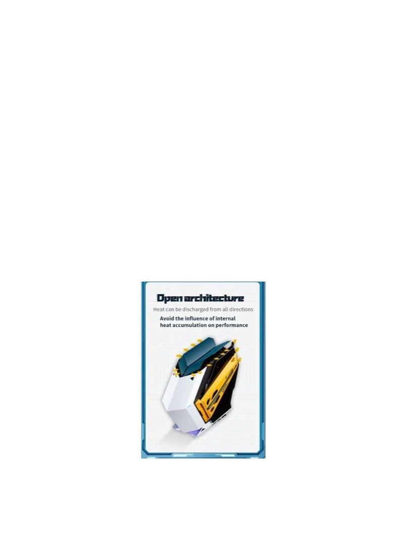 WJCOOLMAN حالة الألعاب Soul Battleship Signature DN 7 Fans ARGB - أسود - Image 3