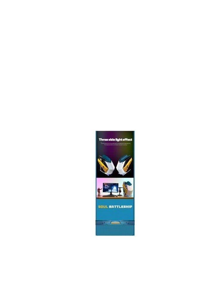 WJCOOLMAN حالة الألعاب Soul Battleship Signature DN 7 Fans ARGB - أسود - Image 4