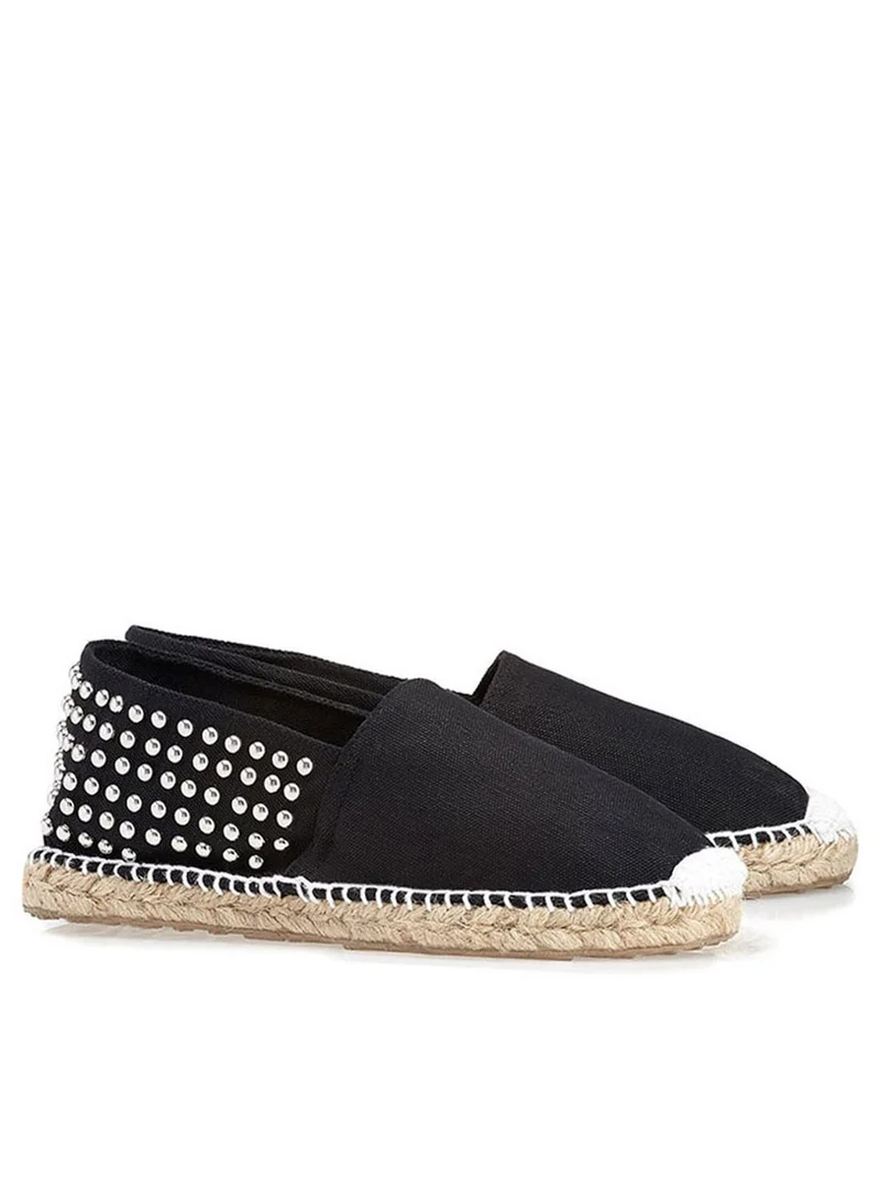 OAS Studded Black Espadrilles