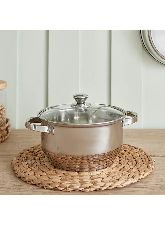 Home Box Stilo Stainless Steel Casserole with Lid 22 x 12.5 x 22 cm