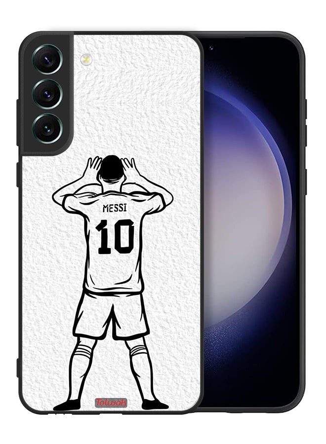 Tolwak Samsung Galaxy S21 Plus 5G Protective Case Cover Messi Sketch - Image 2
