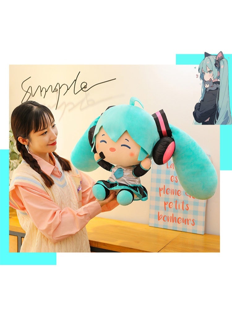 Hatsune Miku Plush Doll ，Pillow Charming Hatsune toy doll, Girl Friend's Birthday Gift Cute Pillow - Image 2
