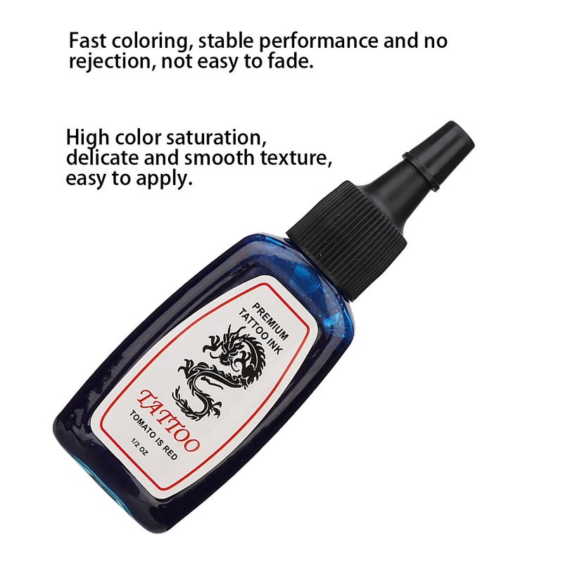 Professional Eyebrow Tattoo Ink Long Lasting Fast Coloring Tattoo Pigment 15ml (Blue) - Image 5