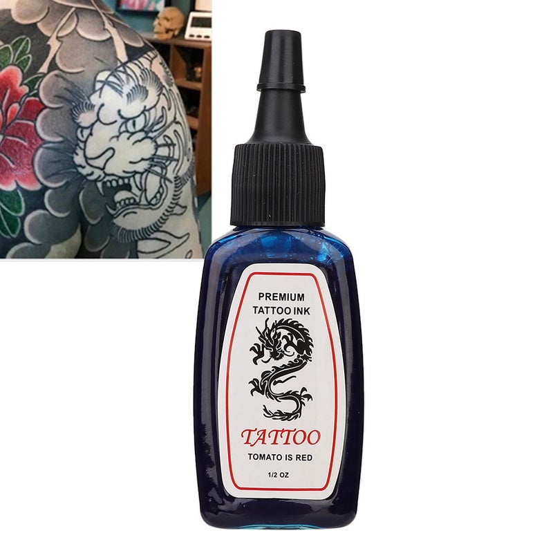 Professional Eyebrow Tattoo Ink Long Lasting Fast Coloring Tattoo Pigment 15ml (Blue) - Image 1
