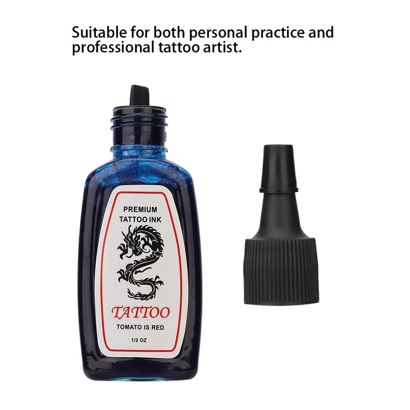 Professional Eyebrow Tattoo Ink Long Lasting Fast Coloring Tattoo Pigment 15ml (Blue) - Image 3