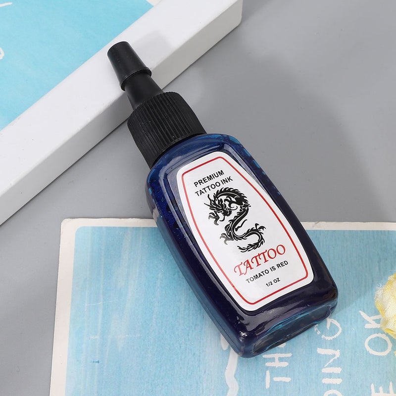 Professional Eyebrow Tattoo Ink Long Lasting Fast Coloring Tattoo Pigment 15ml (Blue) - Image 2