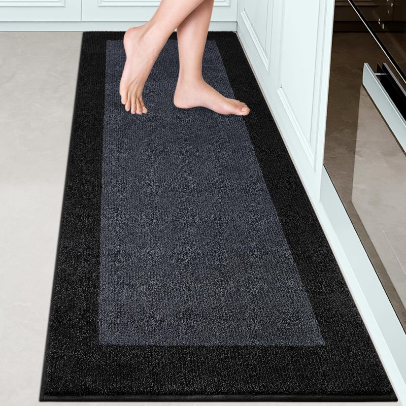 DOMUSTEX Machine Washable Kitchen Rug 24" x 70", Non Slip Kitchen Mat for Floor, Absorbent Entrance Runner Rug for Bedroom, Hallway, Bathroom, Door (Roll Packing) - Image 1