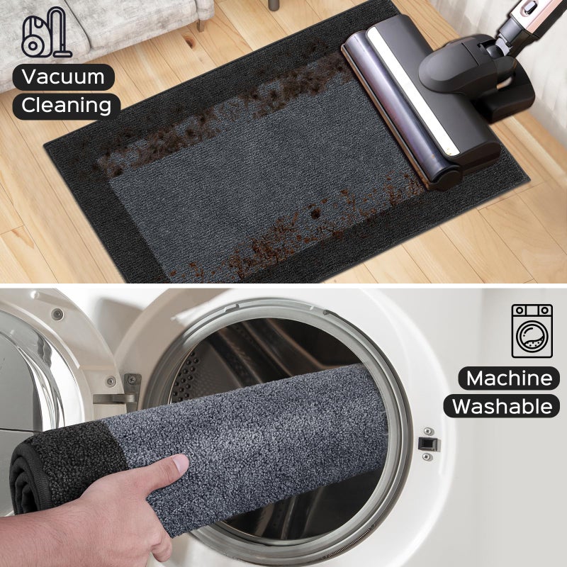 DOMUSTEX Machine Washable Kitchen Rug 24" x 70", Non Slip Kitchen Mat for Floor, Absorbent Entrance Runner Rug for Bedroom, Hallway, Bathroom, Door (Roll Packing) - Image 5
